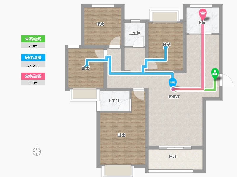 河南省-信阳市-林溪佳苑-109.00-户型库-动静线