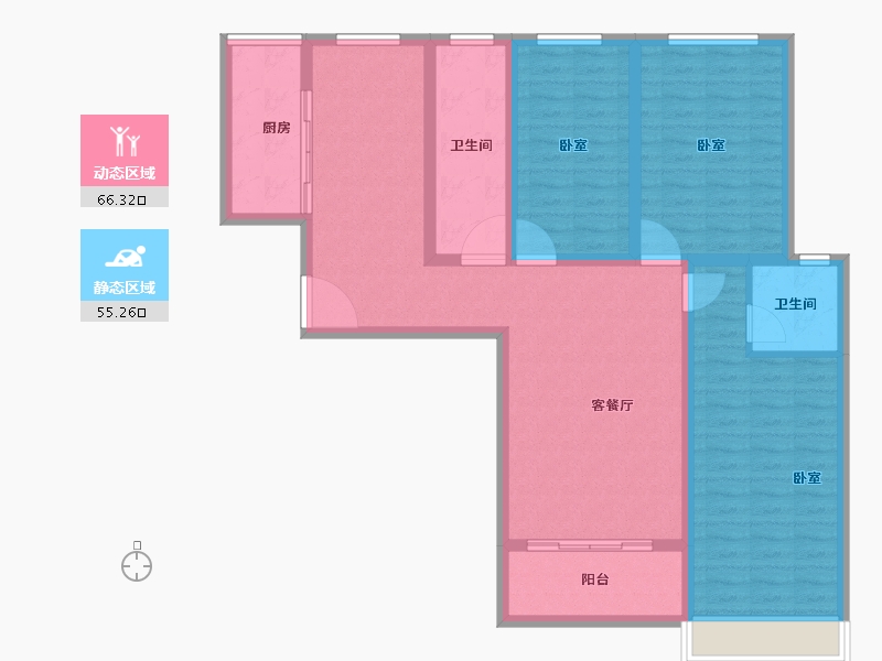 河南省-商丘市-华景容湖上院-108.71-户型库-动静分区