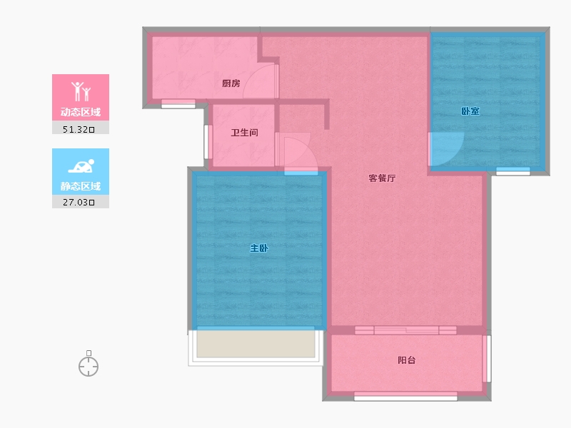 河南省-许昌市-腾飞洪河富贵-70.00-户型库-动静分区