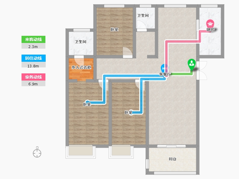 河南省-三门峡市-秀庭紫悦府-113.01-户型库-动静线