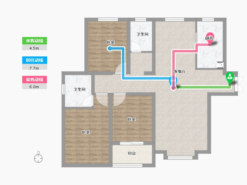 河南省-安阳市-合泰御园-106.00-户型库-动静线