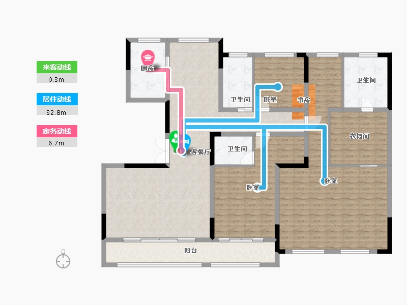 河南省-郑州市-世茂福晟南山府-172.00-户型库-动静线