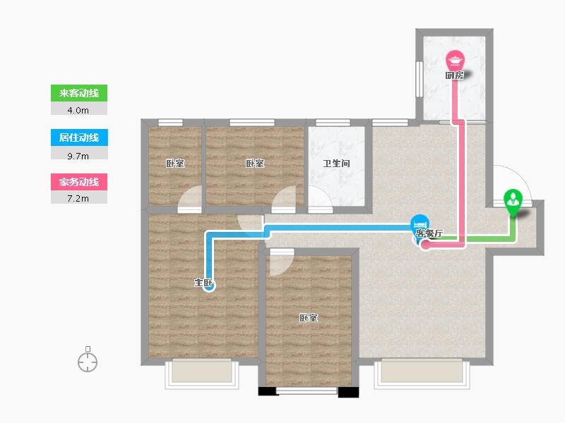 山东省-滨州市-金城国际-100.99-户型库-动静线