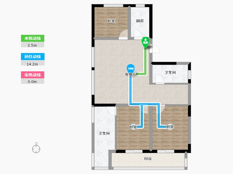 河南省-郑州市-中建·林溪上郡-93.45-户型库-动静线