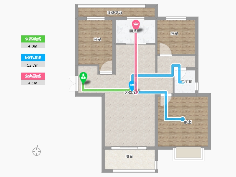 河南省-洛阳市-腾飞花园-84.00-户型库-动静线