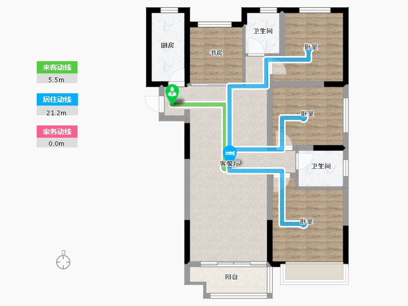 河南省-郑州市-中建·林溪上郡-90.88-户型库-动静线