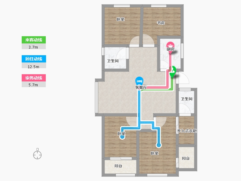 河南省-新乡市-理想国-100.86-户型库-动静线