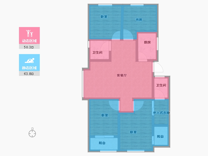 河南省-新乡市-理想国-100.86-户型库-动静分区