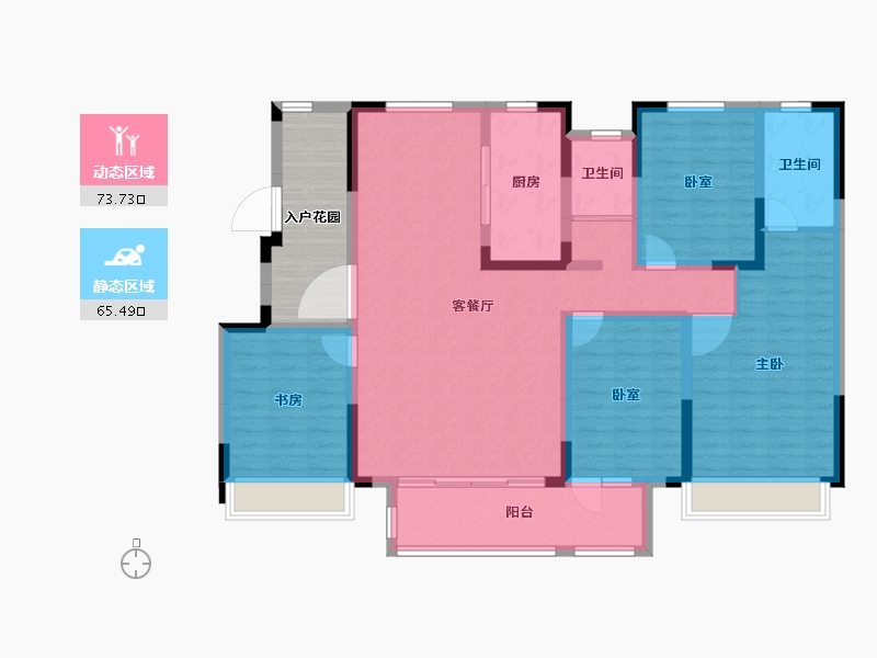 山东省-滨州市-中梁首府-134.00-户型库-动静分区