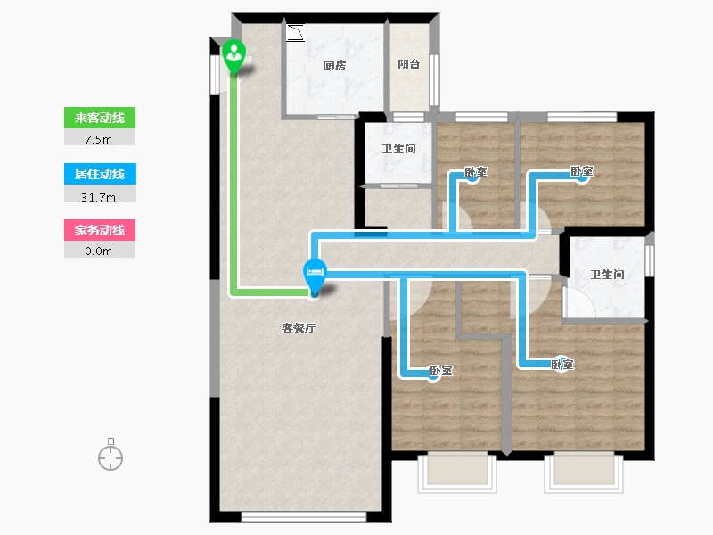 新疆维吾尔自治区-乌鲁木齐市-乌鲁木齐碧桂园三期-102.68-户型库-动静线