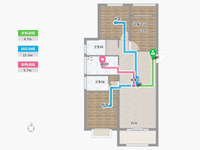 河南省-安阳市-润安文和苑-102.00-户型库-动静线