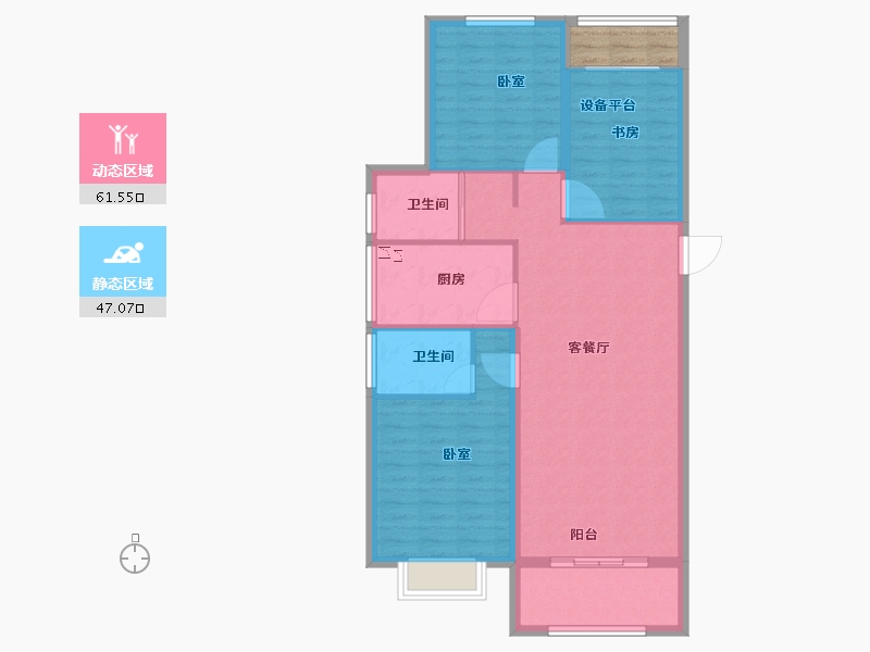 河南省-安阳市-润安文和苑-102.00-户型库-动静分区