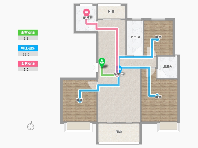 浙江省-嘉兴市-龙源豪庭-116.00-户型库-动静线