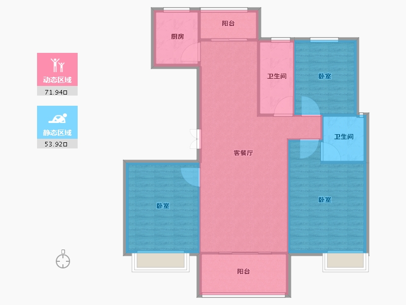 浙江省-嘉兴市-龙源豪庭-116.00-户型库-动静分区