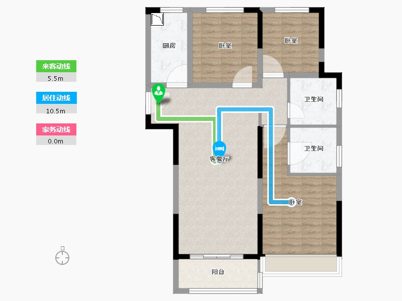 河南省-郑州市-旭辉有园-95.00-户型库-动静线