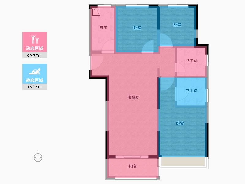 河南省-郑州市-旭辉有园-95.00-户型库-动静分区