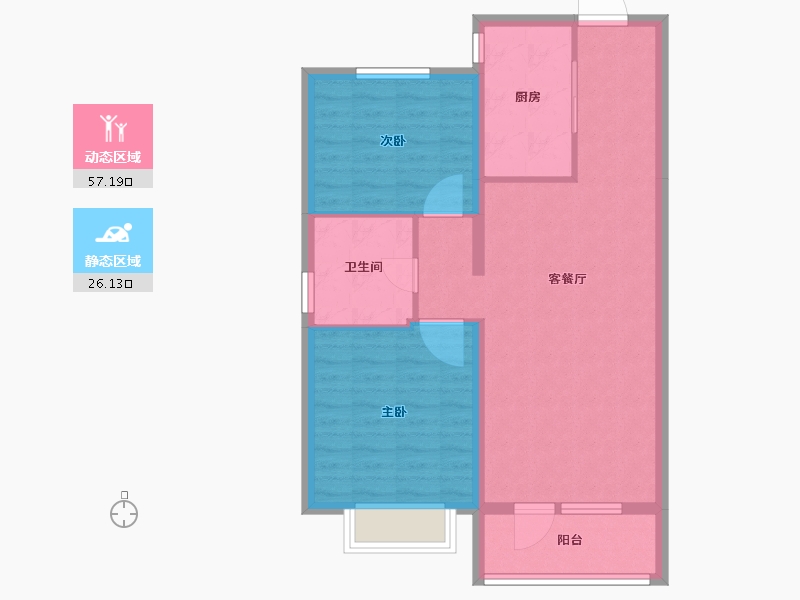 山东省-青岛市-泰山华府-75.00-户型库-动静分区