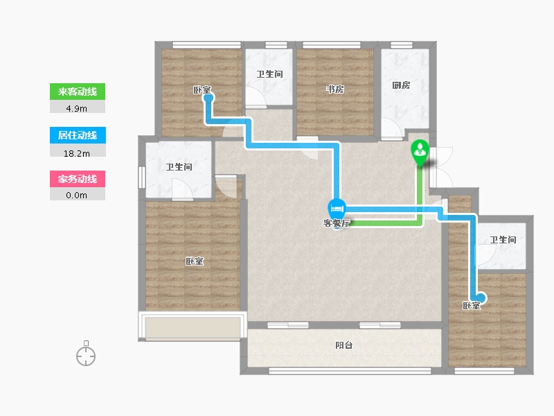 河南省-洛阳市-荣盛中心-126.17-户型库-动静线