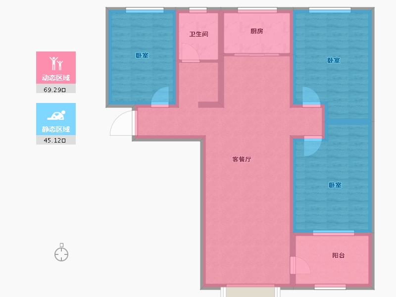 山东省-滨州市-国泰家园-102.12-户型库-动静分区