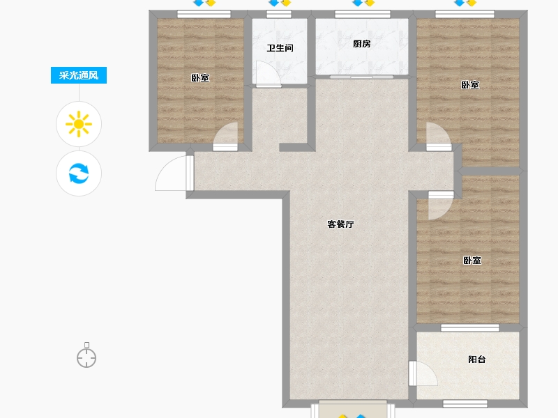 山东省-滨州市-国泰家园-102.12-户型库-采光通风