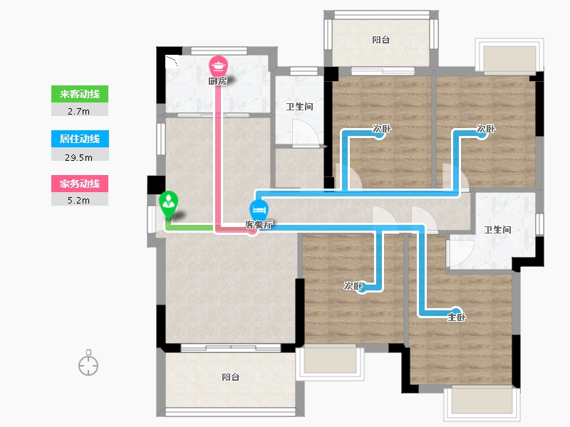 福建省-福州市-中发·海悦天澜-95.99-户型库-动静线