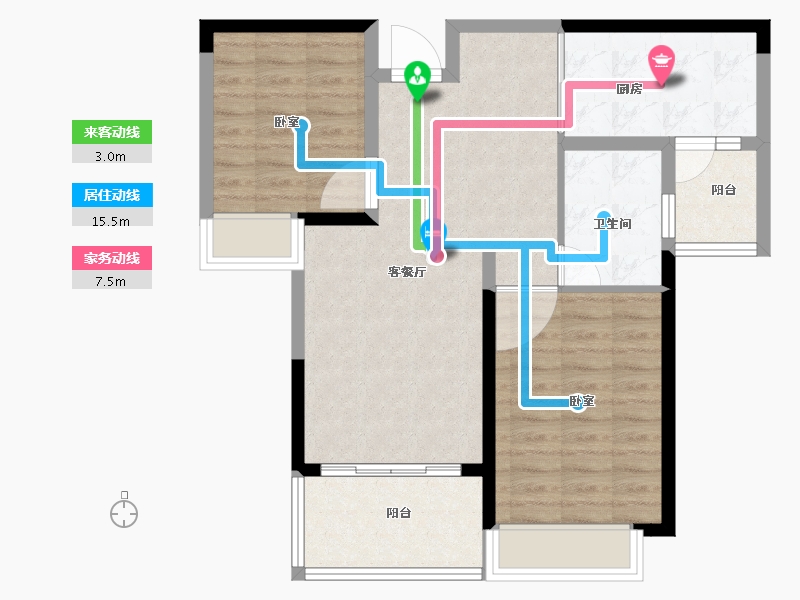 河南省-安阳市-林州恒大悦府-74.10-户型库-动静线