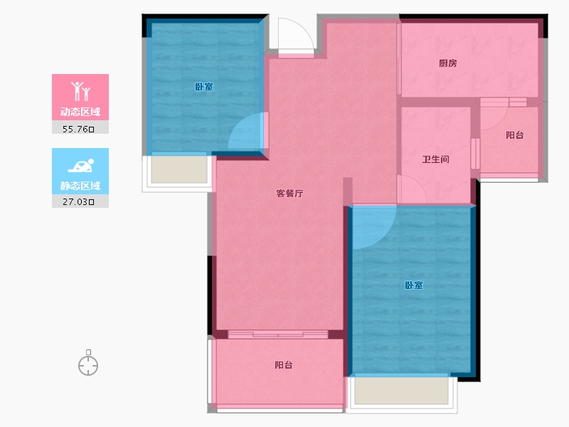 河南省-安阳市-林州恒大悦府-74.10-户型库-动静分区