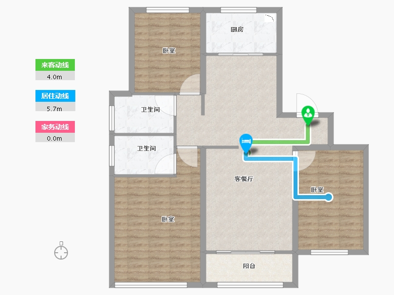 河南省-安阳市-润安文和苑-104.00-户型库-动静线