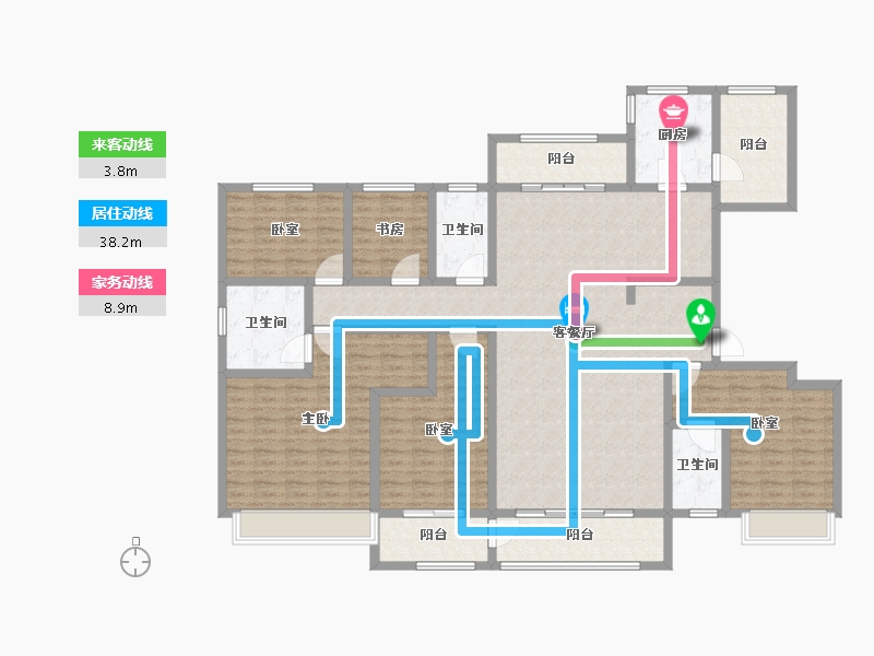 山东省-滨州市-京博·翡王府-182.01-户型库-动静线