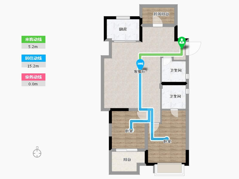 浙江省-绍兴市-融信创世纪公寓-78.00-户型库-动静线