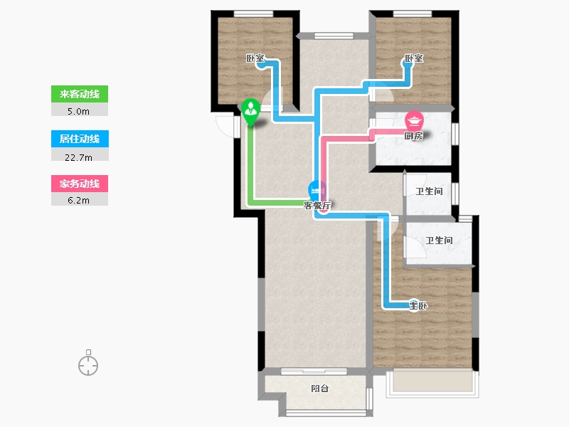 河南省-郑州市-中建·林溪上郡-95.29-户型库-动静线