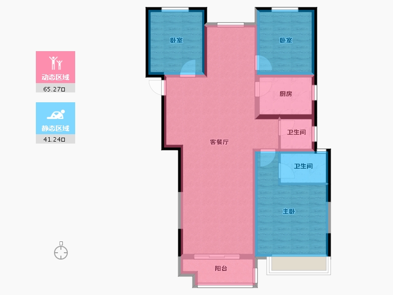 河南省-郑州市-中建·林溪上郡-95.29-户型库-动静分区