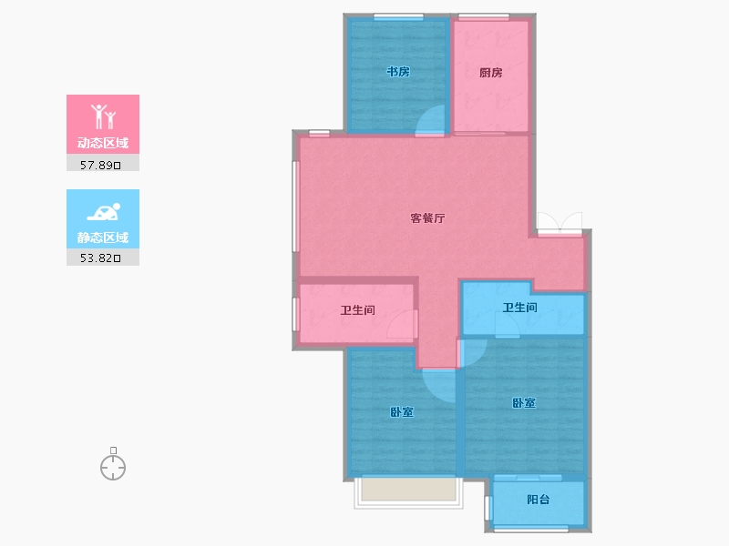 山东省-德州市-红烨・一品-101.00-户型库-动静分区