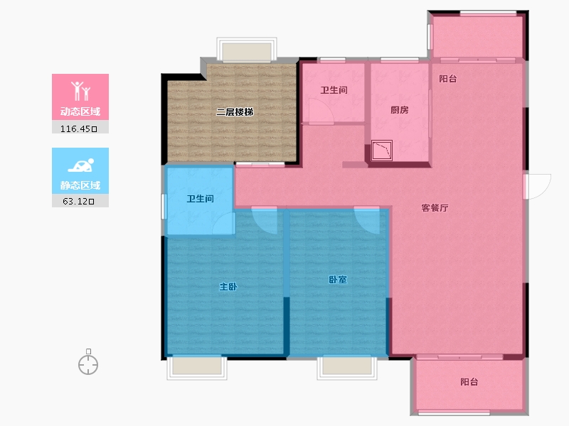 河南省-郑州市-法兰原著·半岛-185.90-户型库-动静分区