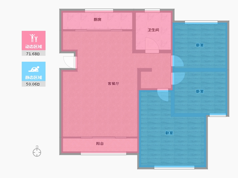 山东省-滨州市-明日星城二期-臻庭-109.99-户型库-动静分区