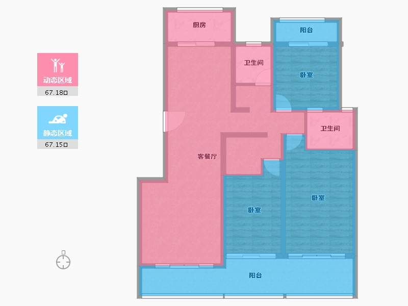 河南省-郑州市-民安城市之光-120.44-户型库-动静分区