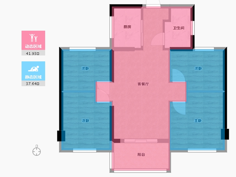 福建省-福州市-世茂·远洋东江湾-71.01-户型库-动静分区