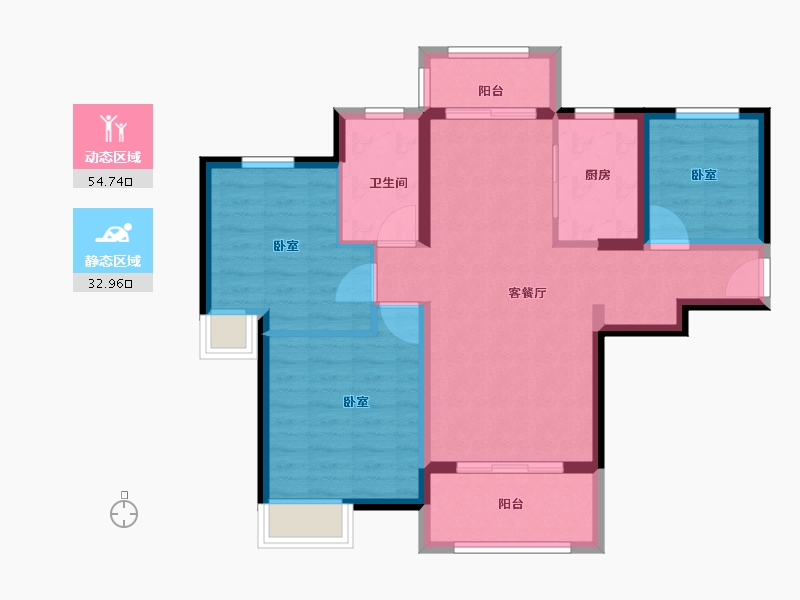 河南省-郑州市-信保十里樾-78.00-户型库-动静分区