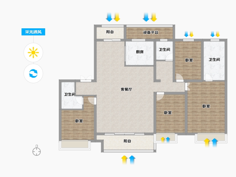 河南省-安阳市-安阳建业世和府-165.05-户型库-采光通风