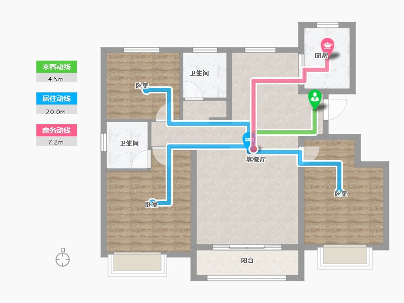 山东省-菏泽市-冠泽海棠湾-97.99-户型库-动静线