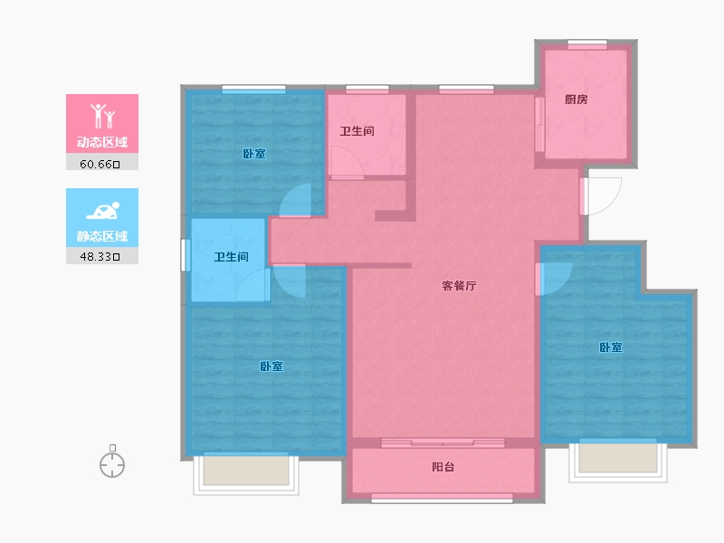 山东省-菏泽市-冠泽海棠湾-97.99-户型库-动静分区