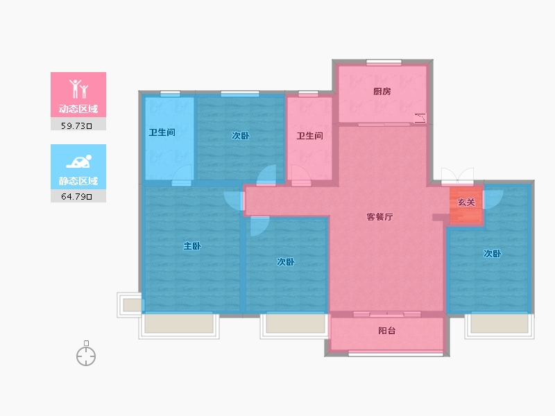 山东省-淄博市-保利华府-112.00-户型库-动静分区