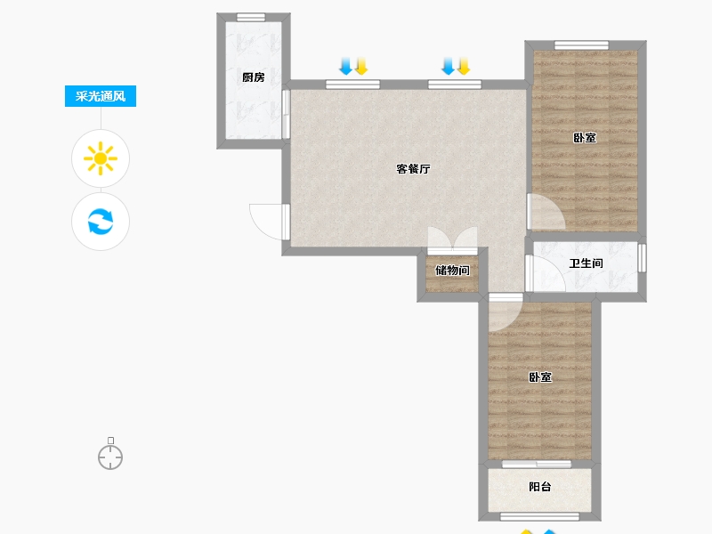 山东省-烟台市-静海明珠-78.01-户型库-采光通风