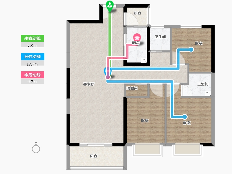 河南省-洛阳市-尚品1号-107.12-户型库-动静线