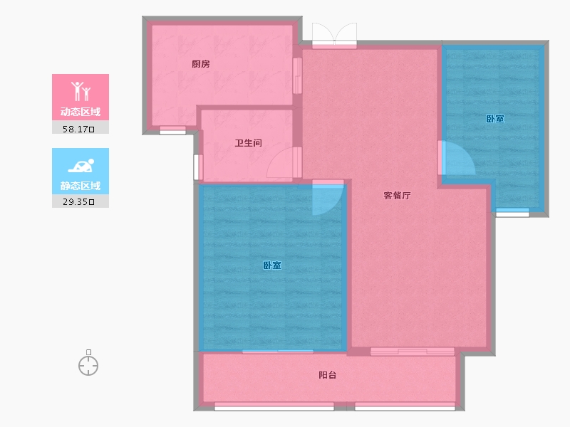 浙江省-嘉兴市-龙源豪庭-79.06-户型库-动静分区