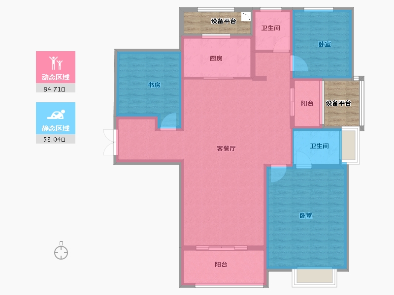 河南省-洛阳市-腾飞花园-133.00-户型库-动静分区