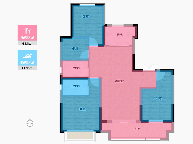 河南省-洛阳市-建业中州上院-81.87-户型库-动静分区