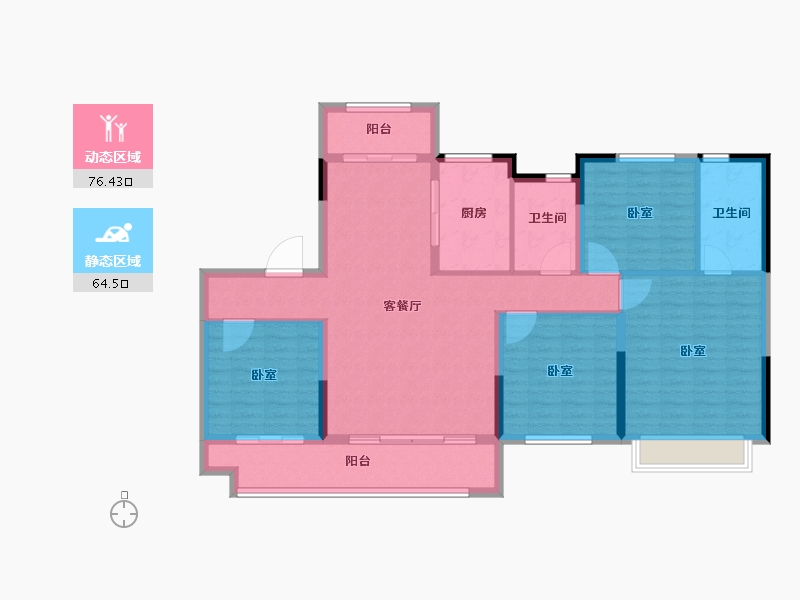 山东省-济南市-绿地国际博览城-127.99-户型库-动静分区