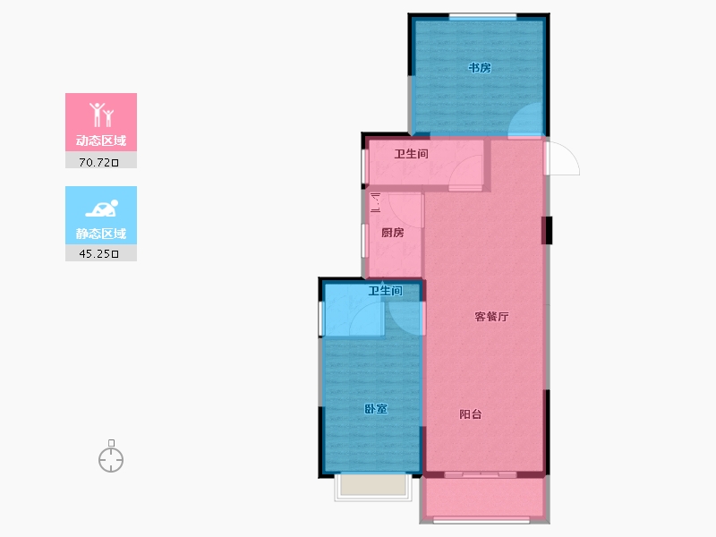 河南省-洛阳市-洛浦金苑-105.10-户型库-动静分区