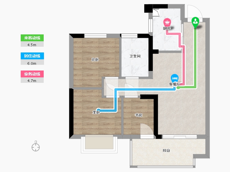 福建省-福州市-壹号学府-54.00-户型库-动静线